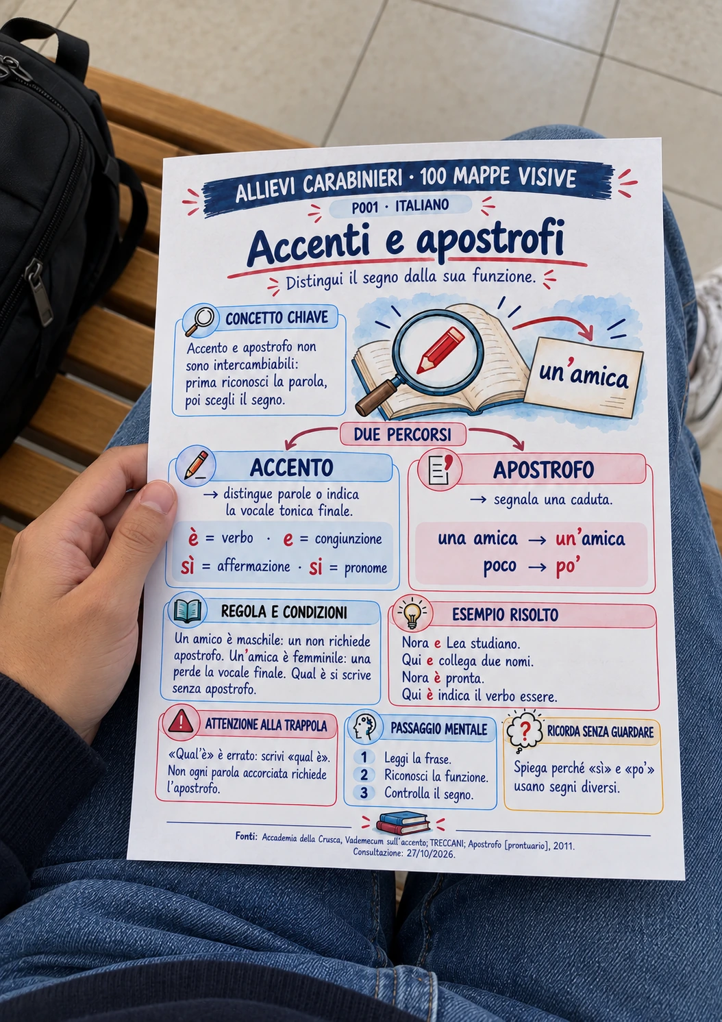 Ripasso con la mappa stampata Accenti e apostrofi